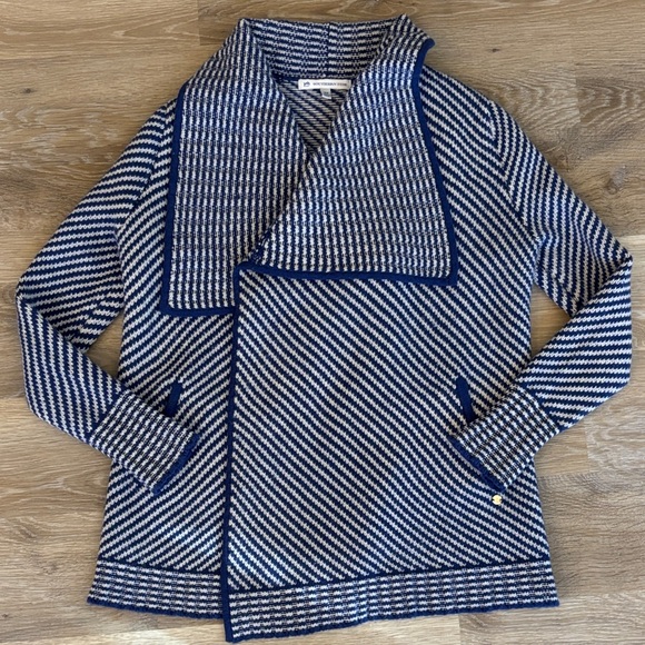 Southern Tide Sweaters - Southern Tide Women’s Sweater XS – Blue & White Wrap Merino Wool & Cashmere